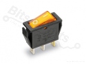 Switch rocker snap-in with illumination yellow/orange 1-pole SPST